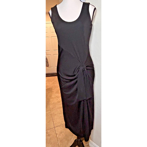 I.N.C. International Concepts Women's Tie Front Midi Dress Black Size Small 4-8 - Picture 4 of 12